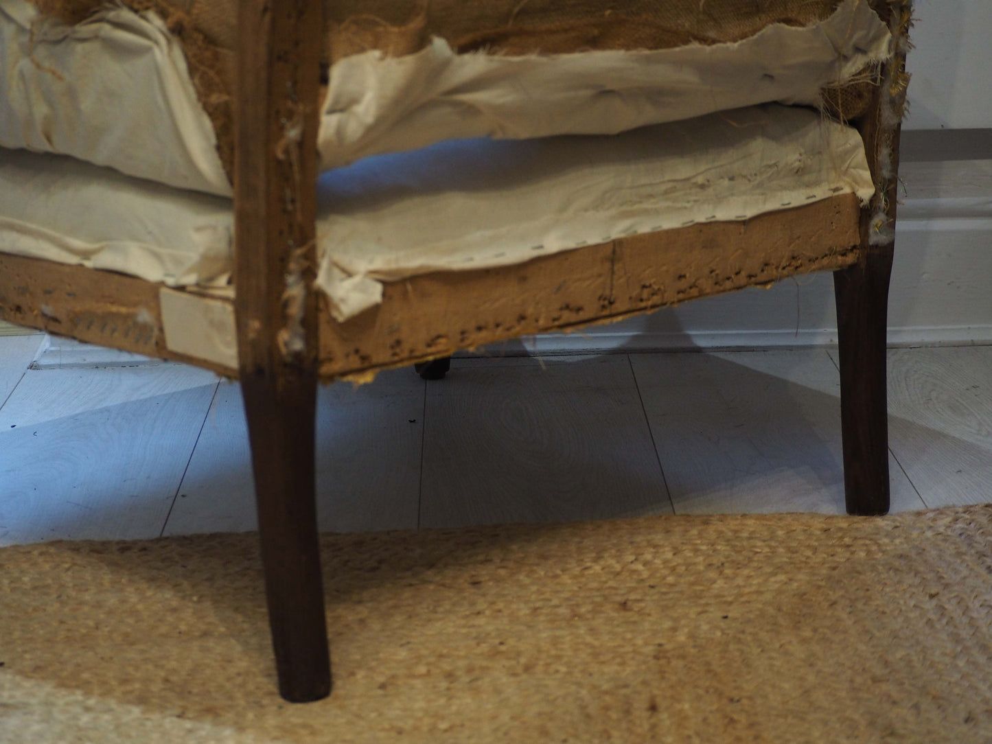 Vintage Antique French Napoleon III Square Back Arm Chair / Occasion Chair