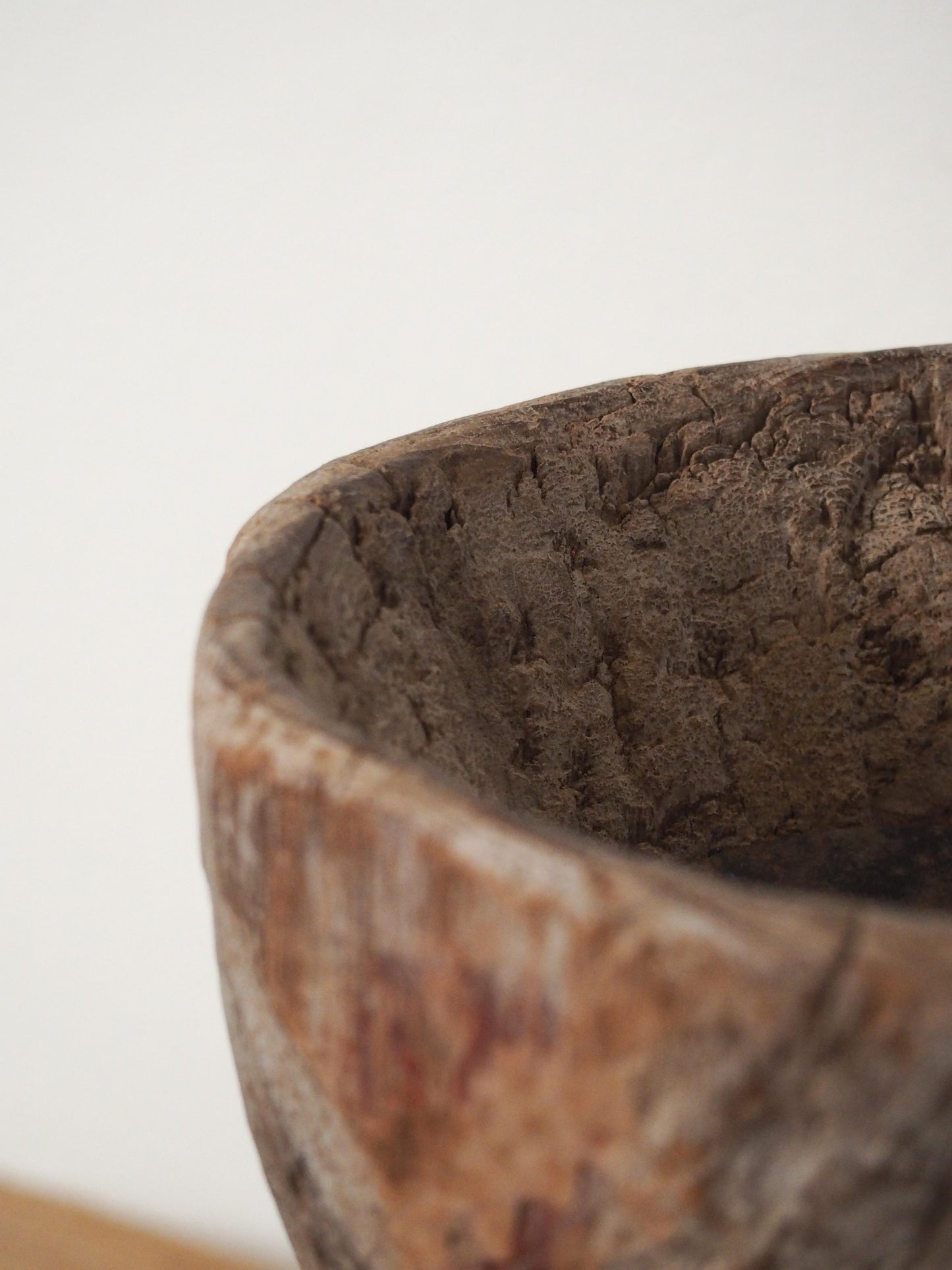 Vintage Antique Chunky Wooden Candle Holder / Indian Candle Block