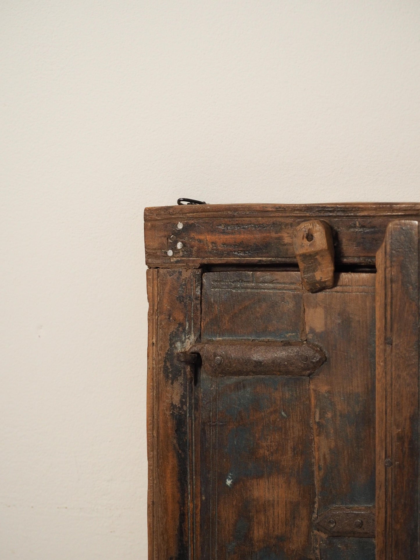 Antique Indian Teak Wood Rustic Shutter Window / Decorative Wall Art