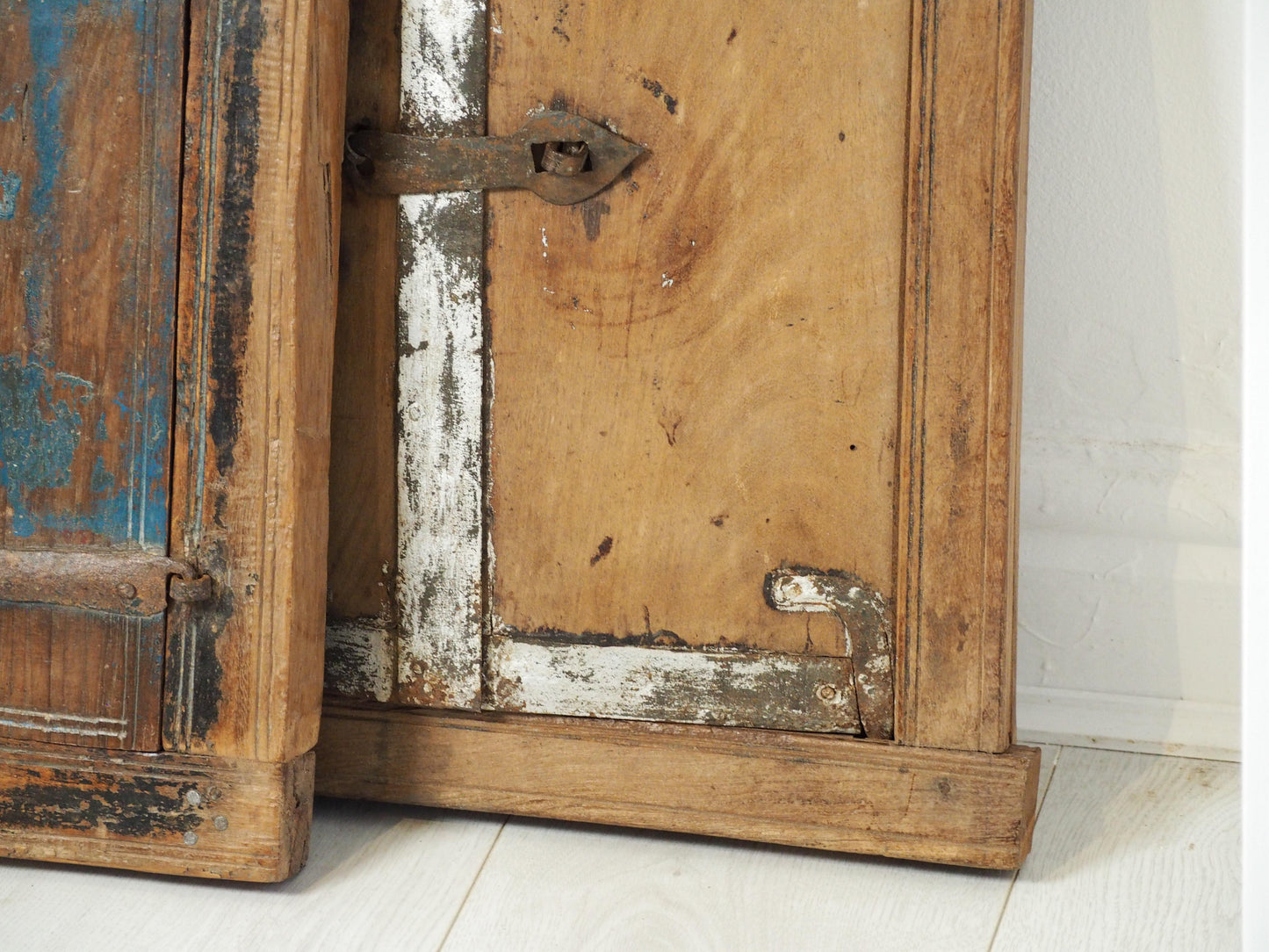 Antique Indian Teak Wood Rustic Shutter Window / Decorative Wall Art