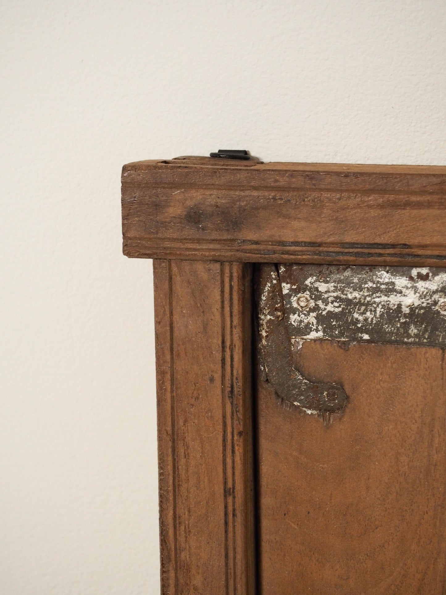 Antique Indian Teak Wood Rustic Shutter Window / Decorative Wall Art