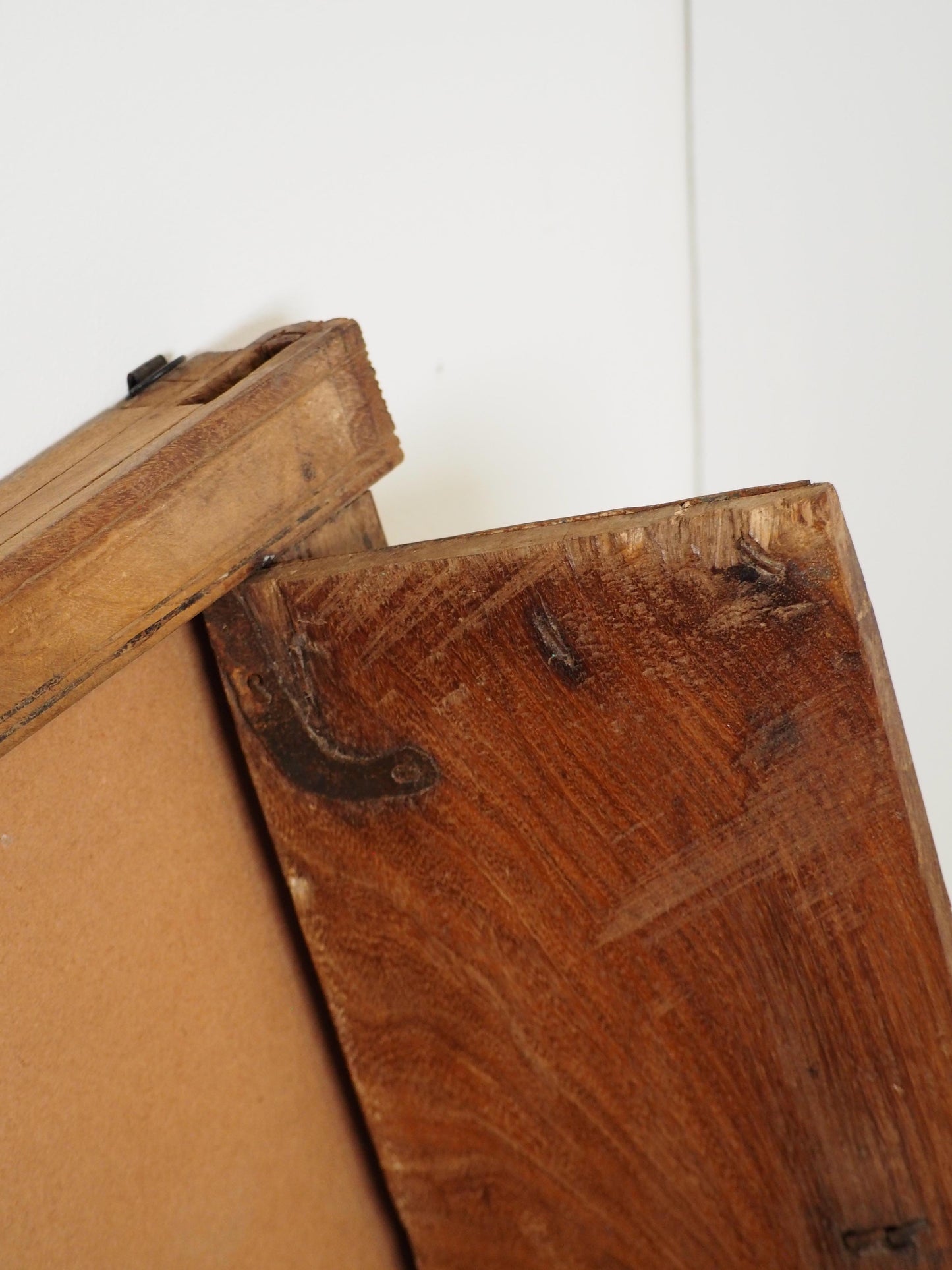 Antique Indian Teak Wood Rustic Shutter Window / Decorative Wall Art