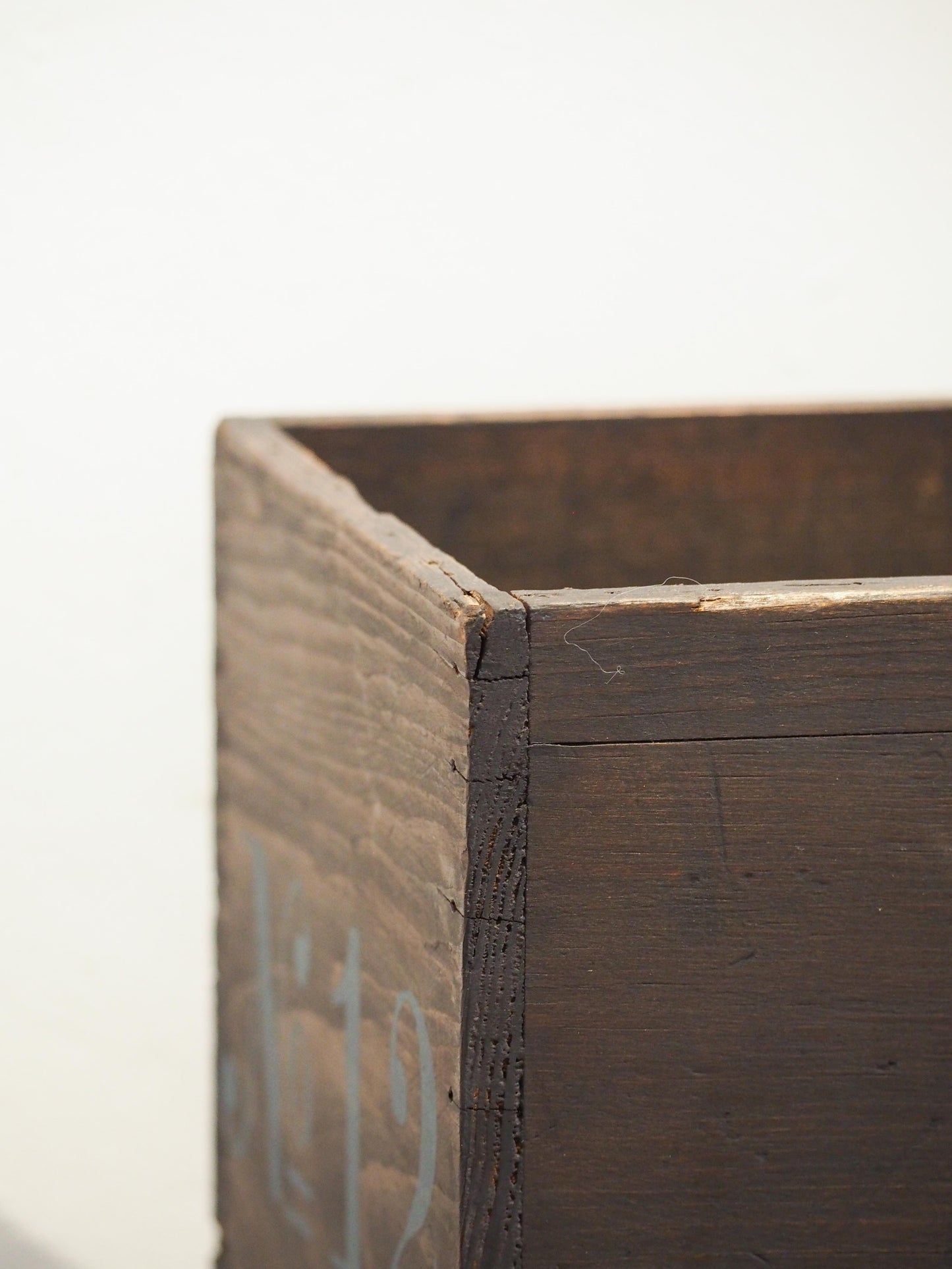 Vintage Wooden Box Featuring Hand-Painted 'No 12' / Old Rustic Storage Box