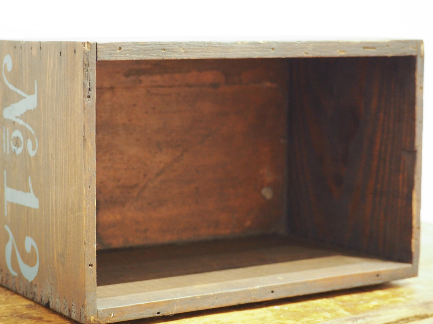 Vintage Wooden Box Featuring Hand-Painted 'No 12' / Old Rustic Storage Box