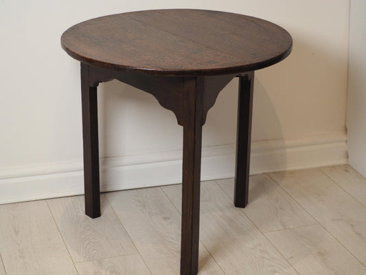 Vintage Antique 18th Century George III Round Cricket Table / Pine & Elm Side Table