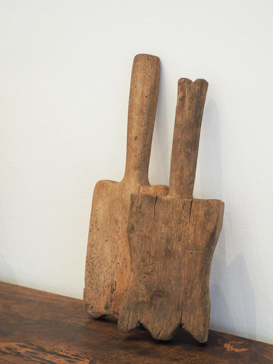 Pair of Vintage French Wooden Laundry Paddles / Lavender Batten Board / Decorative Paddle