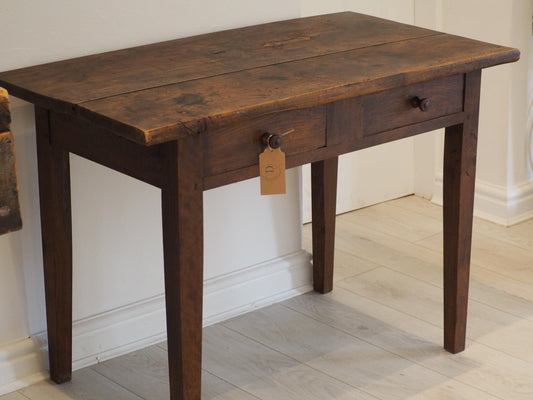 Antique Vintage 19th Century French Fruitwood Table with Drawers / Console Table / Desk