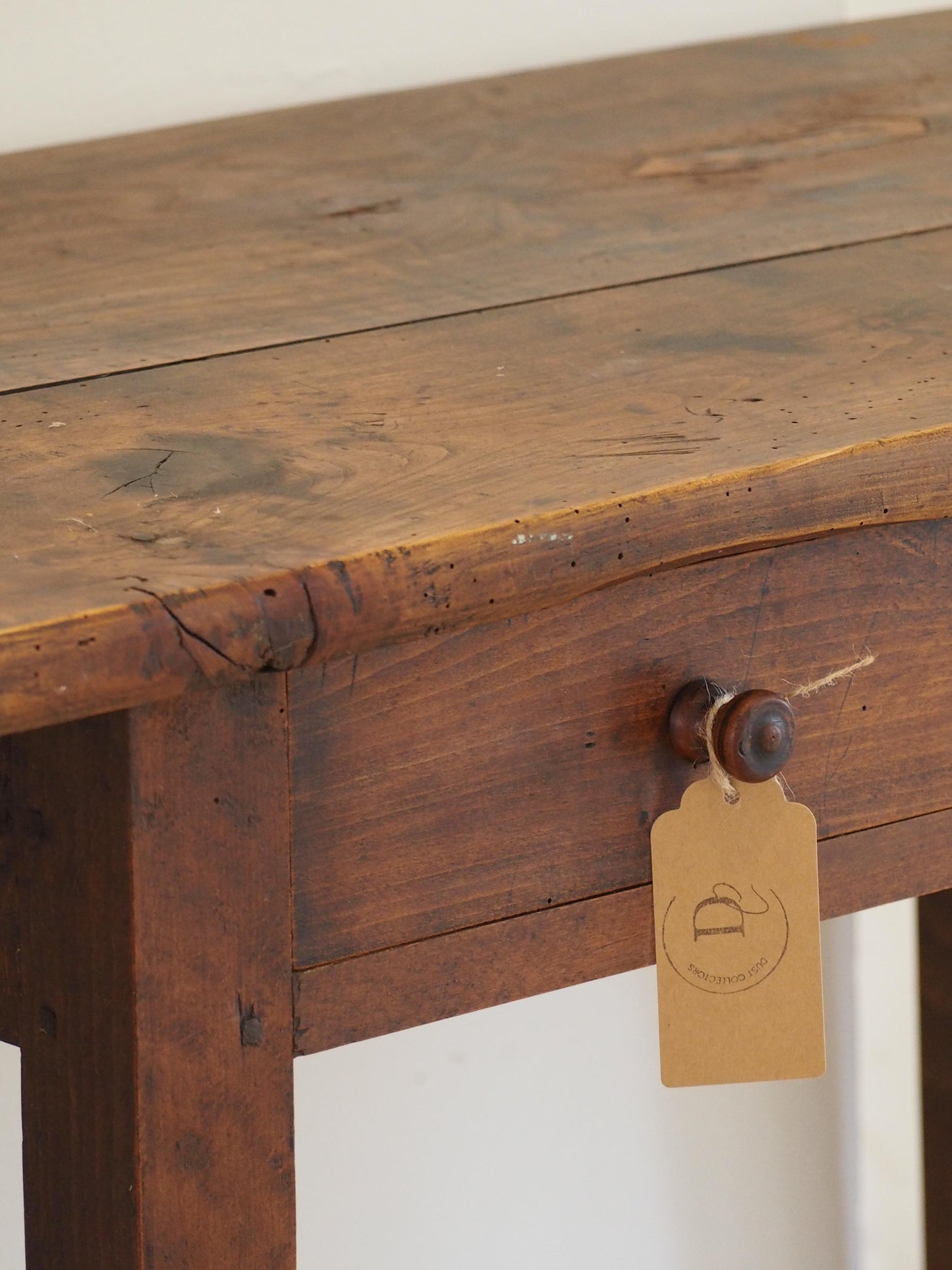 Antique Vintage 19th Century French Fruitwood Table with Drawers / Console Table / Desk