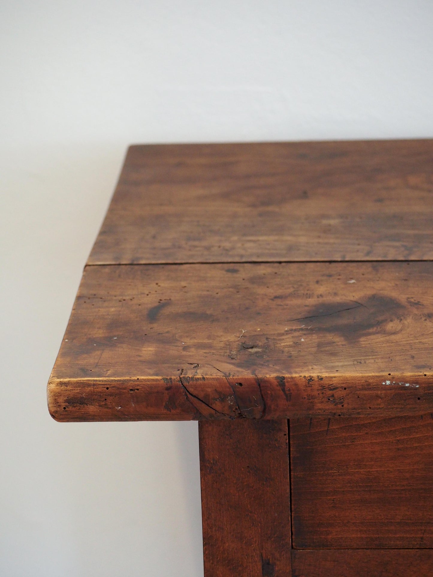 Antique Vintage 19th Century French Fruitwood Table with Drawers / Console Table / Desk