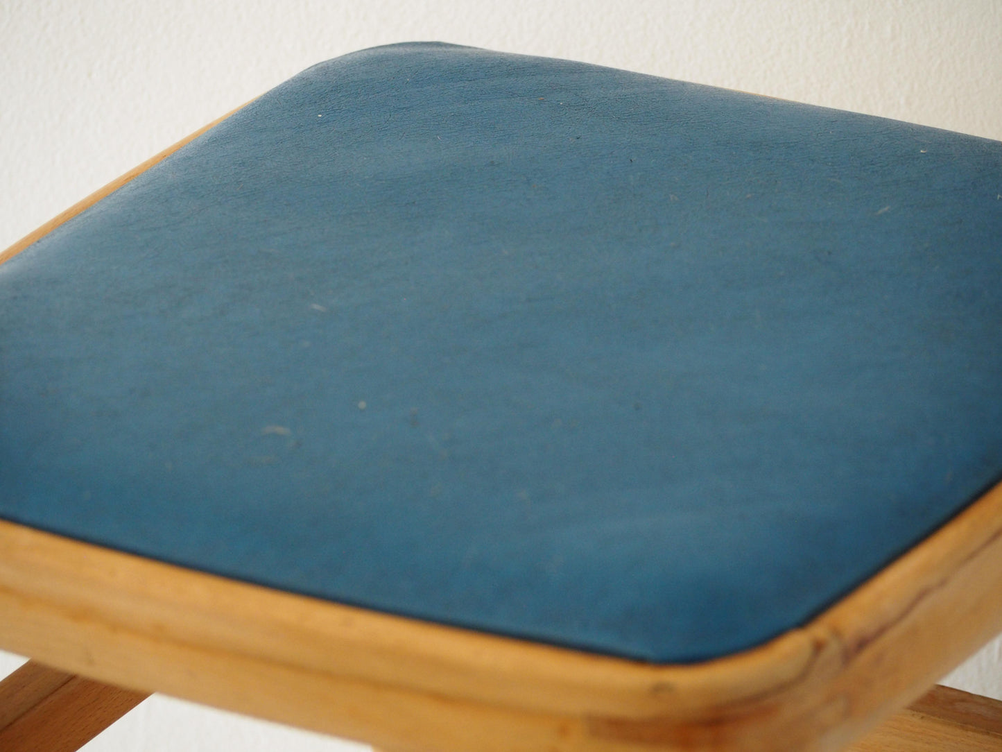 Vintage Mid-Century English Beech Wooden Stools with Colourful Seat Pads / Bar Stools / Seating (Sold Individually)