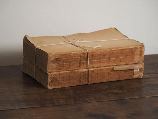 Bundle of Old Vintage French Paper Back Books / Rustic Decorative Book