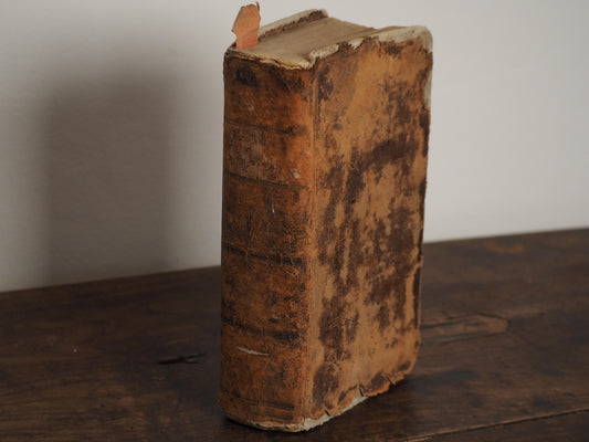 Old Vintage Leather French Book / Rustic Decorative Book / Antique Books