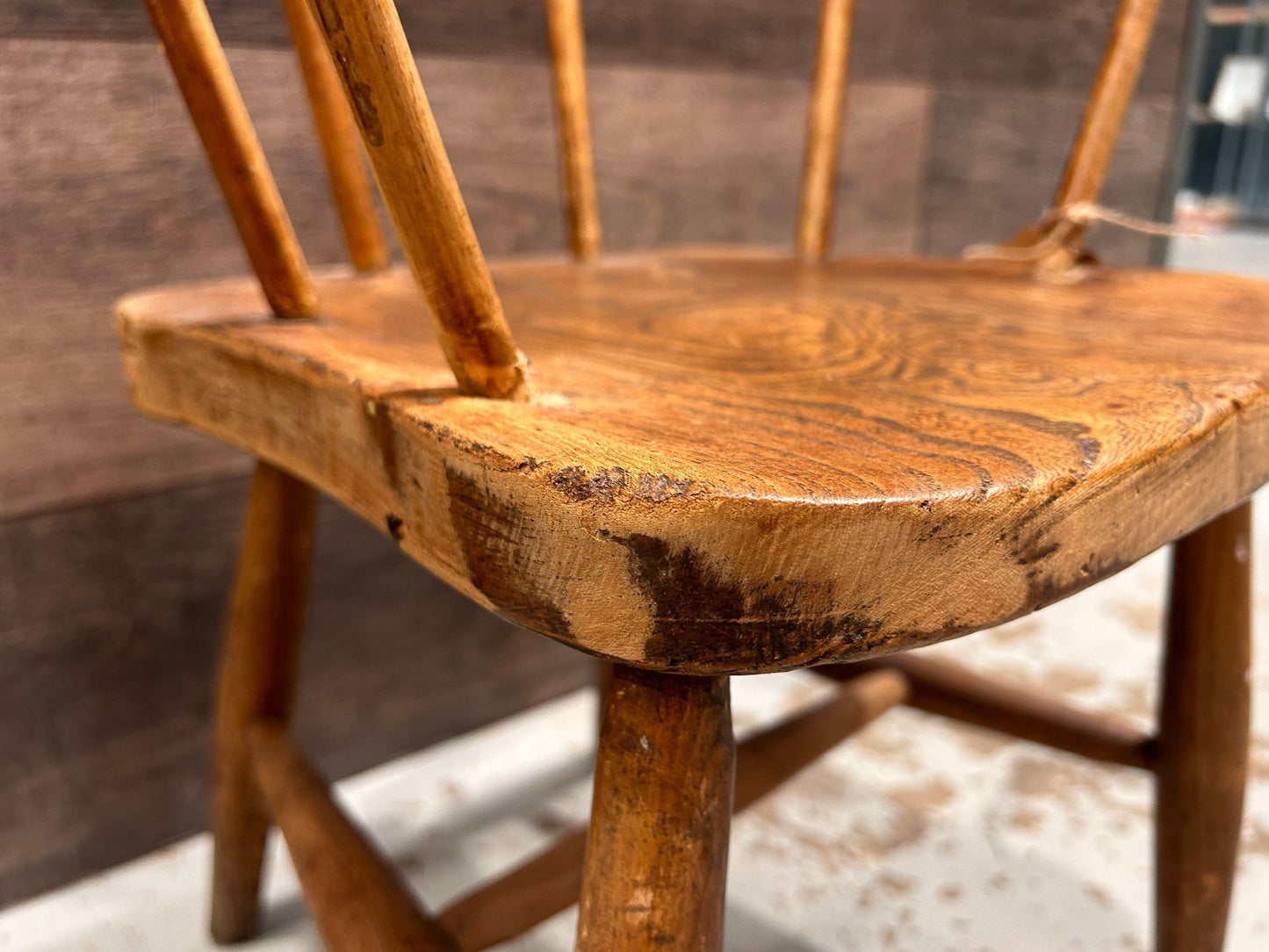 Antique 20th Century Child's Windsor Wooden ChairDust CollectorsDust Collectors