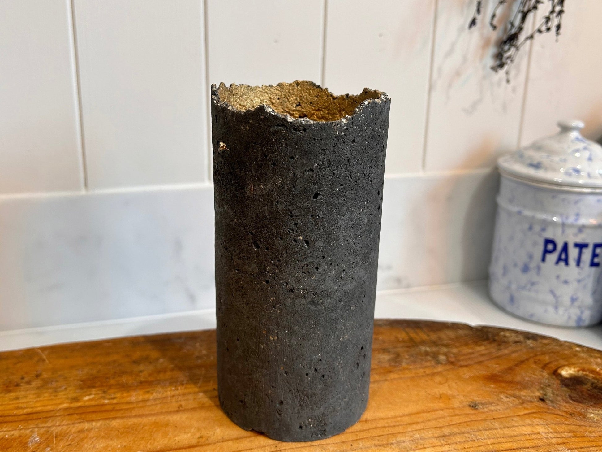 Black Cement Handmade Concrete CandleholderDust CollectorsDust Collectors