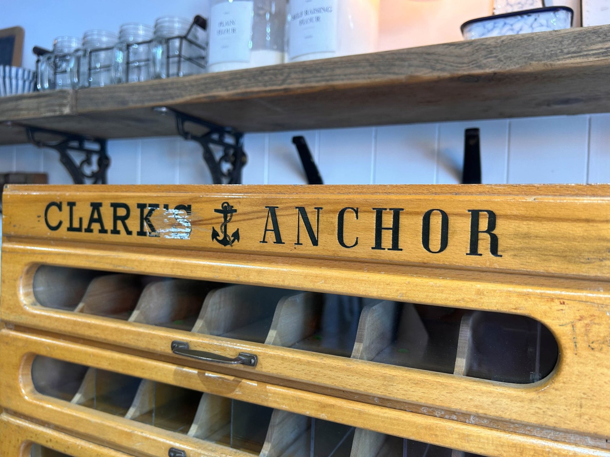 Clark's Anchor Cotton Haberdashery Advertising Drawers CabinetDust CollectorsDust Collectors