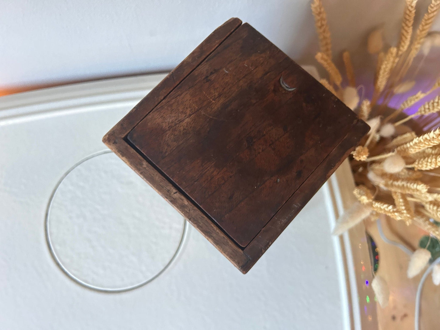 Rare Antique Vintage Tea Caddy Wooden Box Advertising Tea ChestDust CollectorsDust Collectors