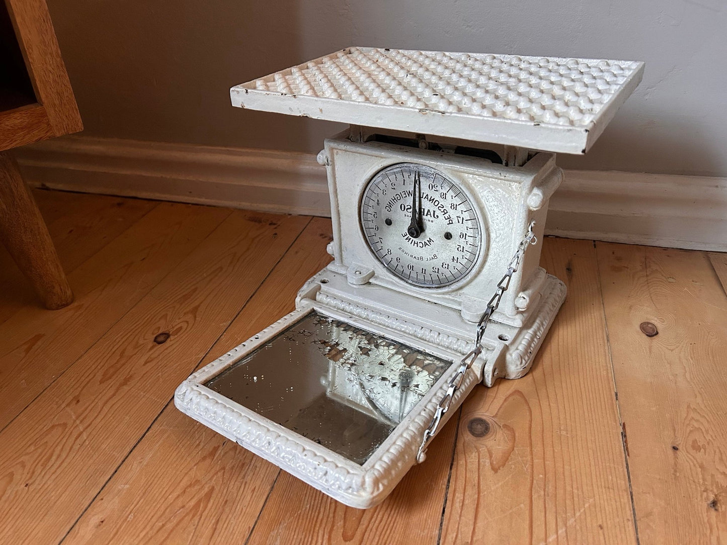 Rare Cast Iron Personal Weighing Scales by JARASO WhiteDust CollectorsDust Collectors