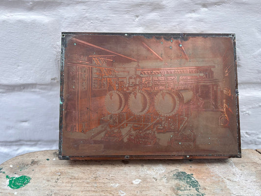 Rare Vintage Antique Letterpress Printing Block Copper & WoodDust CollectorsDust Collectors