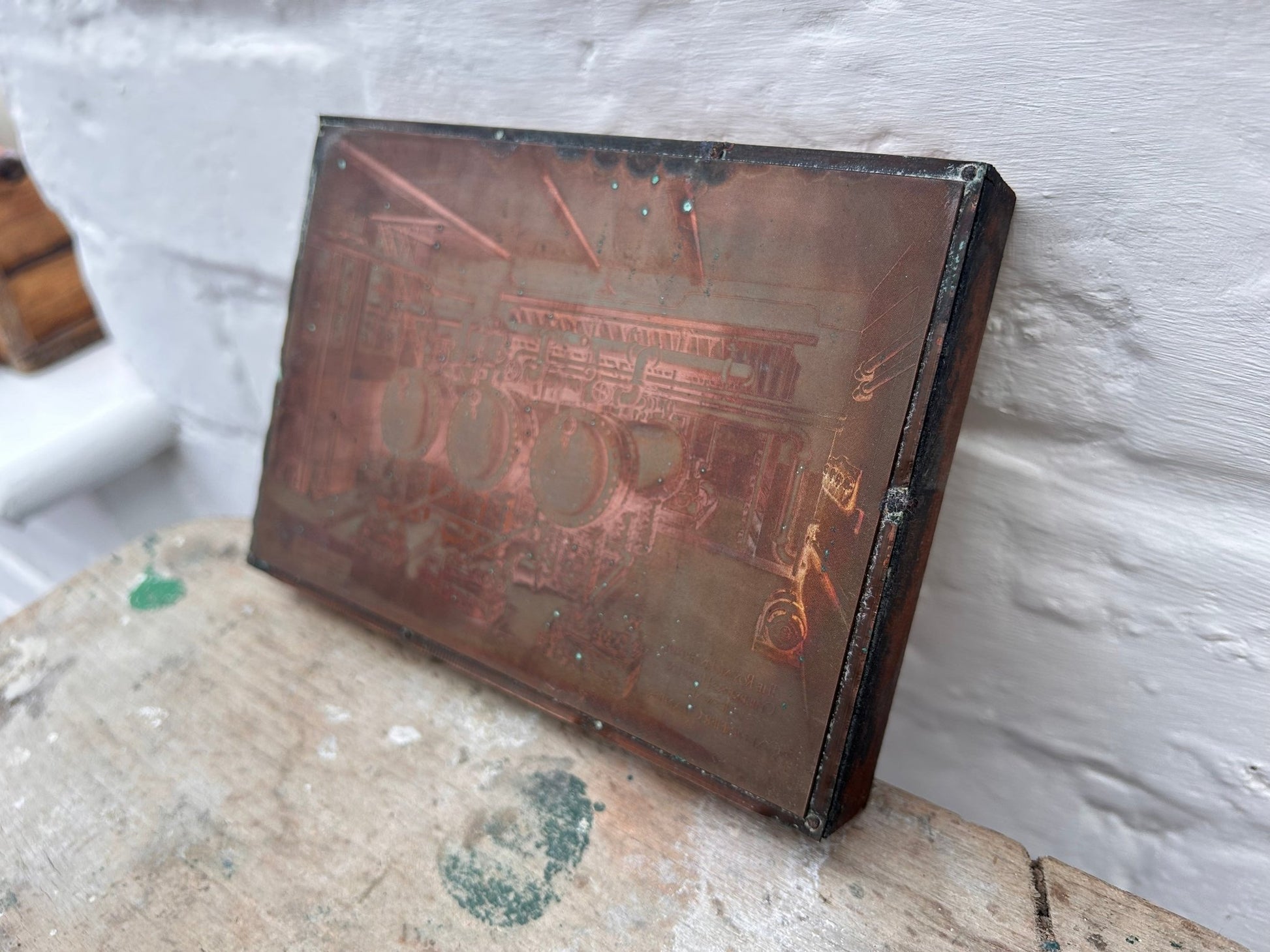Rare Vintage Antique Letterpress Printing Block Copper & WoodDust CollectorsDust Collectors
