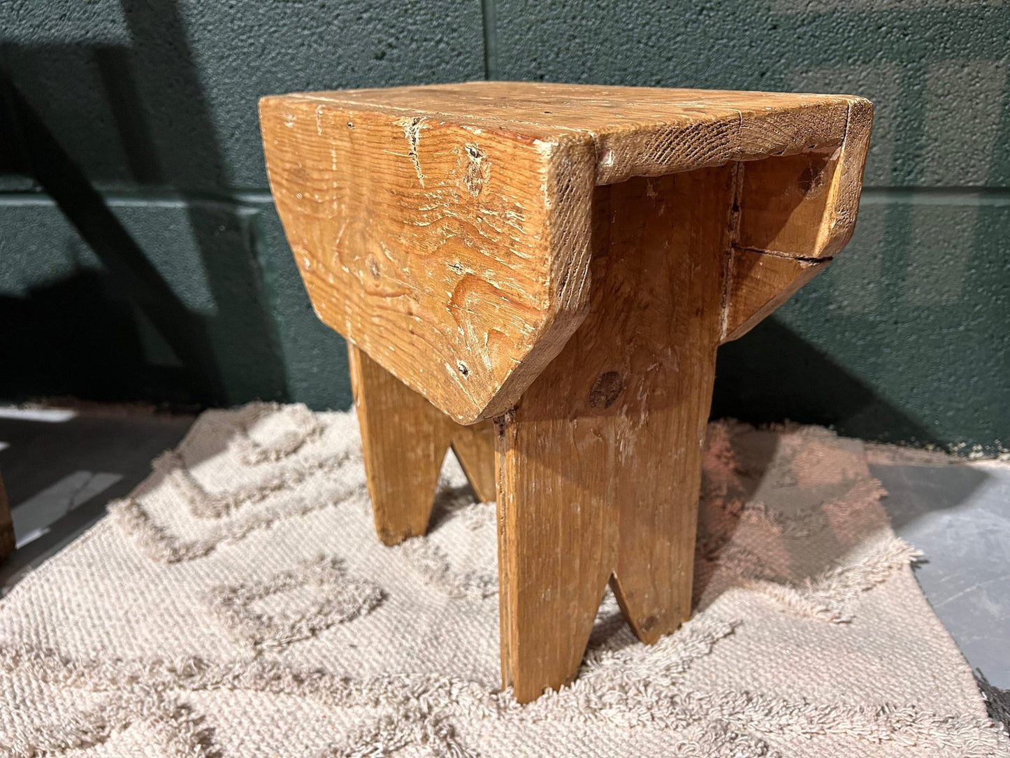 Tall Vintage Farmhouse Wooden StoolDust CollectorsDust Collectors