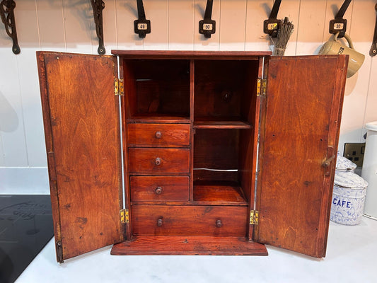 Vintage Stained Pine Apprentice Style Toolmakers Wooden ChestDust CollectorsDust Collectors